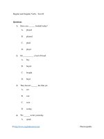 Regular and irregular verbs   test 02 