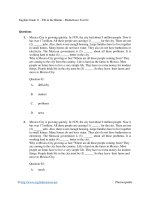 English grade 11   fill in the blanks   multichoice test 02 