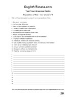 prepositions of time on at and in 1 brb28 