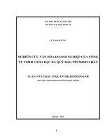 Nghiên cứu văn hóa doanh nghiệp của công ty TNHH vàng bạc đá quý bảo tín minh châu 