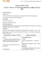 Giáo án Ngữ văn 8 bài: Từ ngữ địa phương và biệt ngữ xã hội