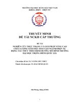 NGHIÊN CỨU THỰC TRẠNG VÀ GIẢI PHÁP NÂNG CAO CHẤT LƯỢNG GIÁO DỤC ĐÀO TẠO NGÀNH ĐIỆN TỰ ĐỘNG TÀU THỦY THEO ĐỊNH HƯỚNG MÔ HÌNH TRƯỜNG ĐẠI HỌC TRỌNG ĐIỂM QUỐC GIA