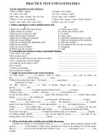 Bài tập unit 13 lớp 6 