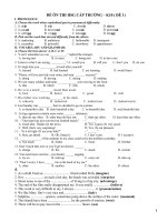 ĐỀ ÔN THI HỌC SINH GIỎI TIẾNG ANH 10  11  12