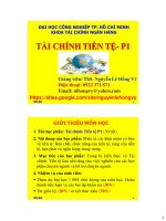 BÀI GIẢNG tài CHÍNH TIỀN tệ (PHẦN 1)   THS  NGUYỄN lê HỒNG vỹ 