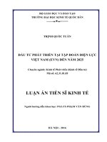 Đầu tư phát triển tại tập đoàn điện lực việt nam (EVN) đến năm 2025