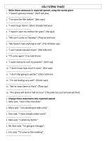 CÂU TƯỜNG THUẬT ENGLISH