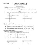 Chuyên đề ứng dụng của đạo hàm tính đơn điệu của hàm so 