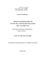 Chính sách hình sự đối với người chưa thành niên phạm tội ở việt nam hiện nay 