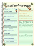 38653 past simpletense  irregular verbs part 2  2 pages exercises  answer key 