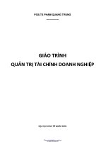 GIÁO TRÌNH QUẢN TRỊ tài CHÍNH DOANH NGHIỆP 