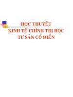 HỌC THUYẾT KINH tế CHÍNH TRỊ tư sản cổ điển 