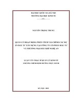 Quản lý hoạt động phân tích tài chính các dự án đầu tư xây dựng tại công ty cổ phần đầu tư và thương mại dầu khí nghệ an 