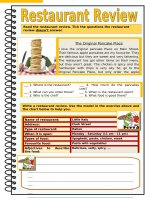 islcollective worksheets elementary a1 preintermediate a2 adults high school reading writing verb tenses restaurant how  1343670515545f49da7c43c2 59479867 