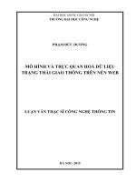 Mô hình và trực quan hóa dữ liệu trạng thái giao thông trên nền web 