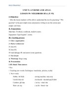 Giáo án Tiếng Anh 7 unit 9: At home and away