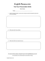 bài tập về word stress 