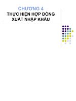 THỰC HIỆN hợp ĐỒNG XUẤT NHẬP KHẨU 