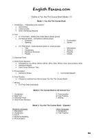 outline of you are the course book modes 1 3 