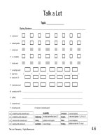 talk a lot connected speech templates blank 