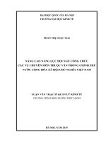 Nâng cao năng lực đội ngũ công chức các vụ chuyên môn thuộc văn phòng chính phủ nước cộng hòa xã hội chủ nghĩa việt nam 