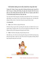 Chế độ dinh dưỡng cho bà bầu chuẩn theo từng tuần thai