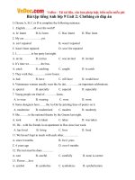 Bài tập tiếng Anh lớp 9 Unit 2: Clothing có đáp án