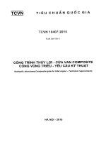 TCVN 10407:2015 CÔNG TRÌNH THỦY LỢI  CỬA VAN COMPOSITE CỐNG VÙNG TRIỀU  YÊU CẦU KỸ THUẬT