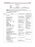 Giáo án Tiếng Anh 6 unit 10: Staying healthy