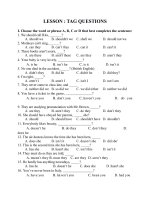 LESSON  TAG QUESTIONS