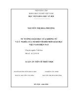 Tư tưởng giáo dục của khổng tử và ý nghĩa của nó đối với đổi mới giáo dục việt nam hiện nay