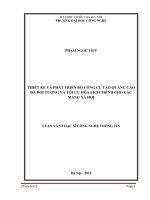 Thiết kế và phát triển bộ công cụ tạo quảng cáo đa đối tượng và tối ưu hóa lịch trình cho các mạng xã hội 