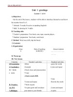 Giáo án Tiếng Anh 6 Unit 1: Greetings