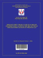 Khảo sá thực trạng và đề xuất một số giải pháp nâng cao hứng thú học kỹ thuật cho giáo sinh cao đẵng sư phạm đà lạt 