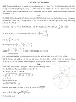 Bài toán đường tròn trong chuyên đề hình học phẳng