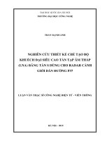 Nghiên cứu thiết kế chế tạo bộ khuếch đại siêu cao tần tạp âmthấp (LNA) băng tần s dùng cho radar cảnh giới dẫn đường p37 