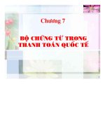 BỘ CHỨNG từ TRONG THANH TOÁN QUỐC tế 