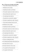 CÂU BỊ ĐỘNG TIẾNG ANH