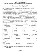 BÀI tập đọc HIỂU tiếng anh