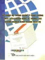 EBOOK áp DỤNG hệ THỐNG QUẢN lý CHẤT LƯỢNG THEO TIÊU CHUẨN QUỐC tế TRONG các DOANH NGHIỆP KINH DOANH DỊCH vụ   TS  hà văn hội 