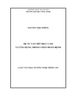 Hệ tư vấn mờ trực cảm và ứng dụng trong chẩn đoán bệnh 