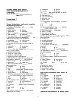 LE HONG PHONG HIGH SCHOOL FIRSTSEMESTER ENGLISH EXAM CLASS 10AB