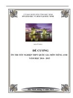 De cuong on tap mon tieng anh 12