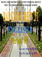 BÀI GIẢNG ĐIỆN TỬ ENGLISH 8 Period 89