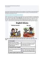 50 câu thành ngữ thường dùng trong tiếng Anh