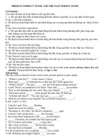 PRESENT FERFECT TENSE AND THE PAST SIMPLE TENSE