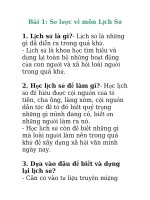 Bài 1: Sơ lược về môn Lịch Sử​  Lịch sử Lớp 6