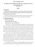 KỊCH BẢN KỶ NIỆM 10 NĂM THÀNH LẬP TRƯỜNG VÀ KHAI GIẢNG NĂM HỌC 20162017