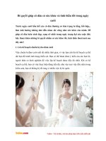 Bí quyết giúp cô dâu có sức khỏe và tinh thần tốt trong ngày cưới