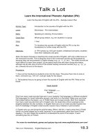 talk a lot learn the sounds of english with the ipa sample lesson plan 